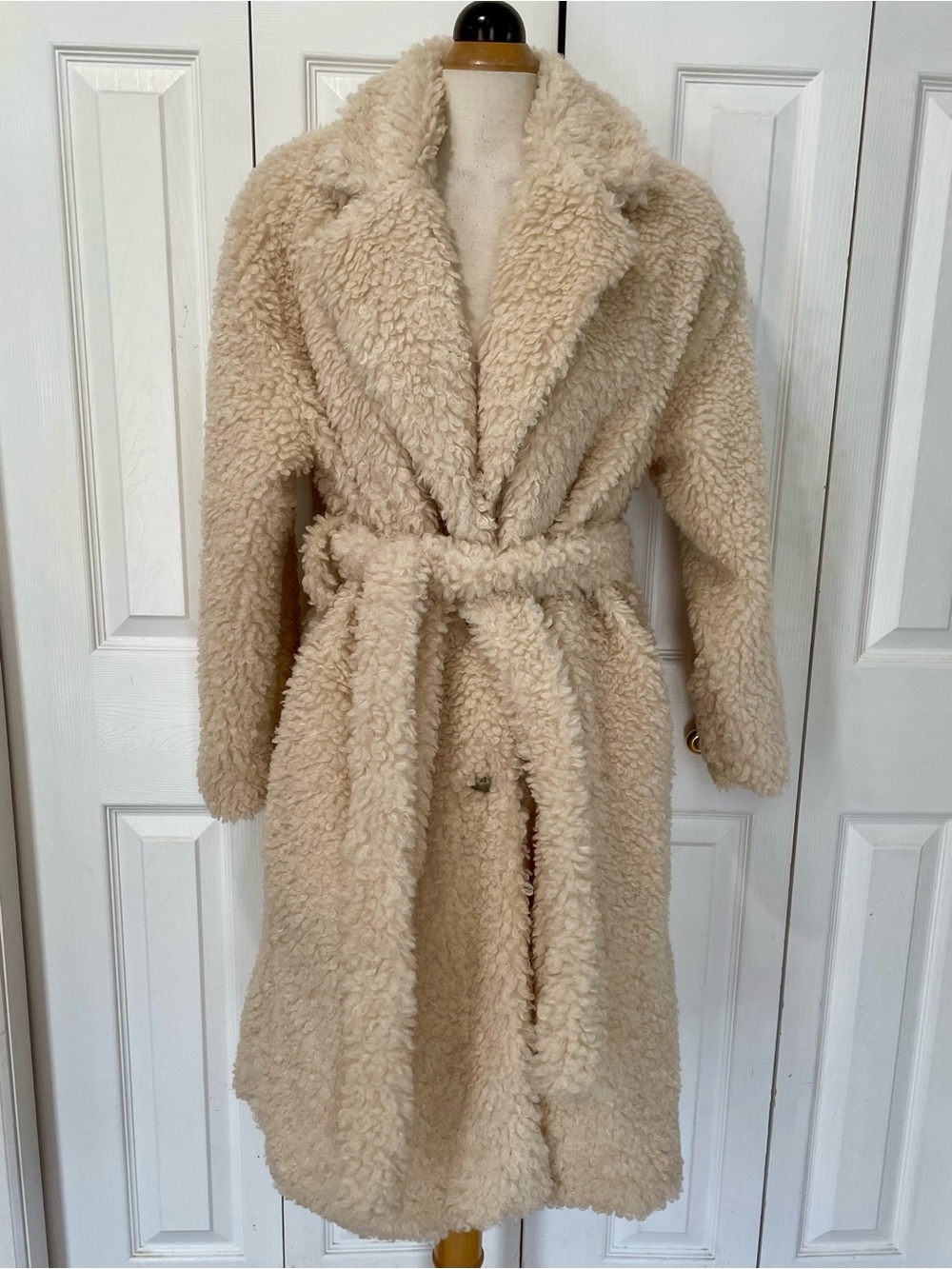 a new day Cream Teddy Wrap Belted House Coat